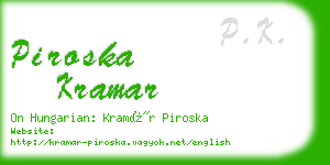 piroska kramar business card